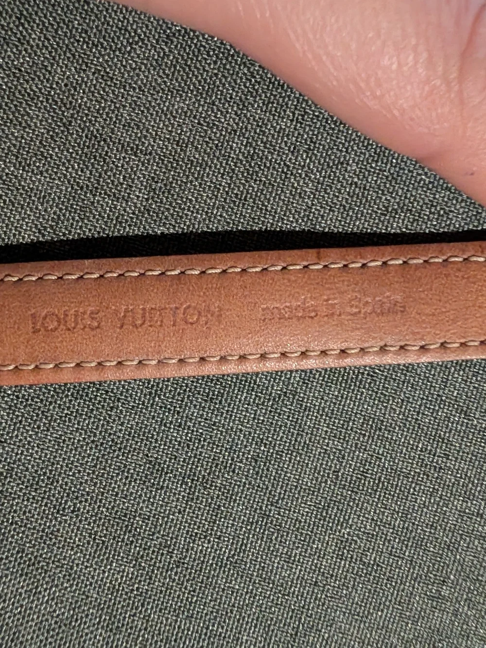 Louis Vuitton Monogram Canvas Bracelet with Gold-Tone Stud Clasp